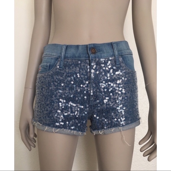 Hollister Pants - Hollister Sequin Denim Shorts